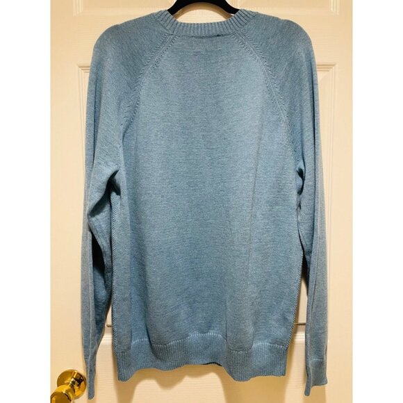 NWT Black Brown 1826 Blue Long Sleeve 100% Cotton Raglan Sleeve Pullover Size L - Picture 5 of 5